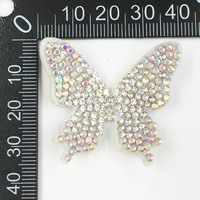 Paillettes 3D en forme de papillon, broderie perlée, strass, à coller sur le verre, extensibles, pour vêtements, chaussures, bandeaux, sacs