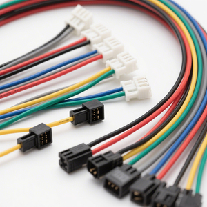 Harnais de câblage personnalisé multicolore à âme en cuivre et gaine en PVC avec connecteur adaptateur pour applications électroniques - Product Image 1