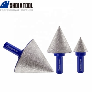 Fraise à chanfreiner diamantée hexagonale brasée sous vide 20/35/50mm <span class=keywords><strong>pour</strong></span> chanfreinage et découpe de trous - Product Image 2
