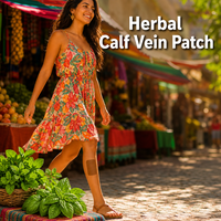 Patch Herbal pour Veines du Mollet – Mélange Botanique Hypoallergénique – Soin Adhésif pour les Jambes – Soulagement des Varices – Tous Types de Peau – Usage Quotidien