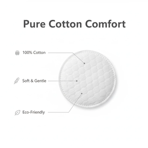 Almohadillas Desmaquillantes de Algodón Natural, Paquete de 160 Unidades (2 Paquetes de 80 Unidades Cada Uno), Ecológicas, Más Vendidas - Product Image 2