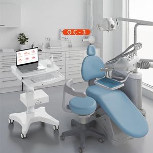 Carrello Dentale Mobile per Clinica Ospedaliera con Supporto per Scanner Orale e Laptop - Product Image 5