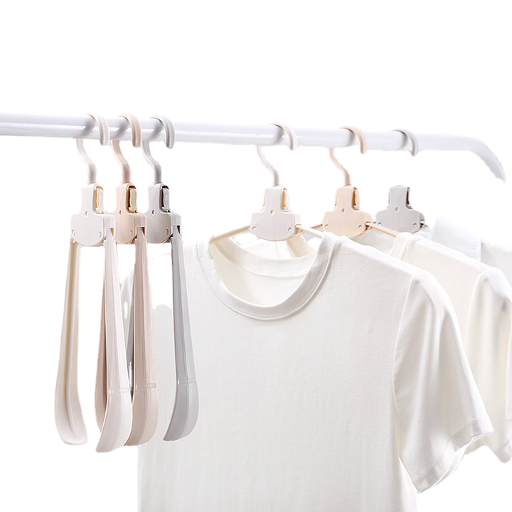 Travel Folding Clothes Rack Portable  Hanging Wide Shoulder Non-marking  Hangers Adult  Holders