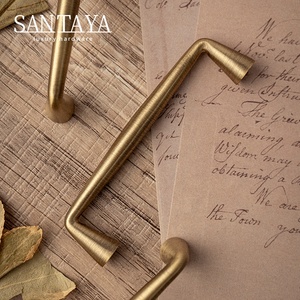 Santaya Solid Antique Brass Handle Kitchen Cabinet Pull <strong>Wardrobe</strong> Drawer Knob Furniture <strong>Hardware</strong> Long - Product Image 3