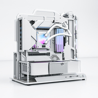 Boîtier PC Gaming DIY Socooler MATX/ITX avec Refroidissement Liquide Compatible RTX 5070 Ti, Panneau Latéral en Aluminium Aéronautique avec Fenêtre, Type Rack