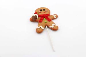 Buon natale Gingerbread Man Cake Picks decorazione polimero argilla biscotto forma Cake Topper per ornamento festa di nozze - Product Image 3