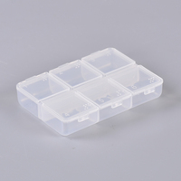 MM-PB054 boîte à pilules transparente à 6 compartiments avec imprimé Braille