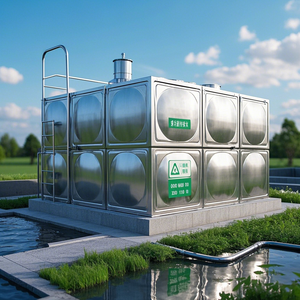 Tanque DE AGUA DE ACERO INOXIDABLE modular de gran capacidad 10000l Tanque de almacenamiento de agua de panel de acero inoxidable de metal rectangular - Product Image 5