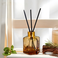 Bouteille diffuseur vide en verre hexagonal pour aromathérapie et désodorisant d'ambiance, 50ml, 100ml, 120ml