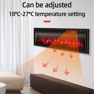 Grande <span class=keywords><strong>Caminetto</strong></span> Elettrico da Incasso con Supporto TV, Effetto Fiamma 3D, Telecomando, per Hotel e Arredamento Domestico - Product Image 2