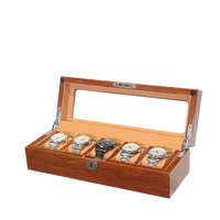 Boîte de présentation de montres en bois de haute qualité personnalisée avec logo imprimé de luxe pour les amateurs de montres