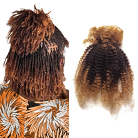 Venta al por mayor blanqueado Ombre 100% humano sin procesar Afro Kinky textura Rasta humano Afro Kinky Bulk cabello humano Cheveux Humains