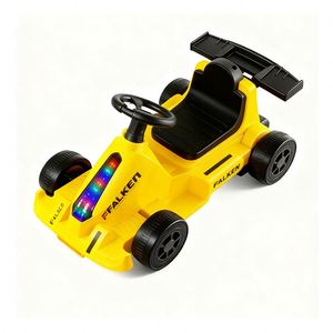 Voiture musicale lumineuse haute résistance pour bébé avec pédales, corps noir, batterie 6V4Ah, cadre conçu pour un apprentissage fiable et ludique, 4 roues - Product Image 1