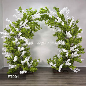Décoration de Centre de Table pour Hôtels : Grands Arbres Artificiels Ronds en Soie Verte à Fleurs de Cerisier pour Mariages et Nouvel An - Product Image 2