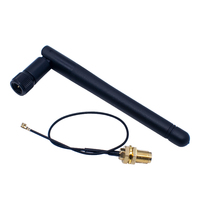 Antena aérea de 2,4 GHz 3dBi WiFi 2,4G, enrutador inalámbrico macho de 2, 1, 2, 2, 1 cm PCI U.FL IPX a 1, ESP8266 ESP32, cable flexible macho