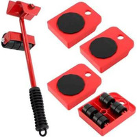 Nouvel ensemble d'outils domestiques OEM personnalisés de 5 pièces pour le transport de charges lourdes, avec base à poulies pour meubles et grands objets