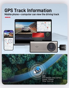 Caméra embarquée 4K avec vision nocturne, ADAS, Wi-Fi, cordon d'alimentation ACC, enregistrement en boucle 24h/24 et GPS pour véhicules - Product Image 3