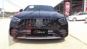 Grille de voiture avant ABS pour 2020 + <span class=keywords><strong>Mercedes</strong></span> Benz Classe E W213 Mise à niveau GT <span class=keywords><strong>A</strong></span>-<span class=keywords><strong>MG</strong></span> Style GTR Grille de voiture Noir Argent Grille - Product Image 5