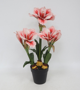 Clivia Miniata Artificial Realista |   Bonsái Artificial en Maceta de Plástico para Decoración de Mesa en Hogar u Oficina - Product Image 2