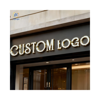 Enseigne lumineuse LED pour magasin, enseigne extérieure, lettres en relief 3D, logo d'entreprise, enseigne lumineuse en acrylique et métal
