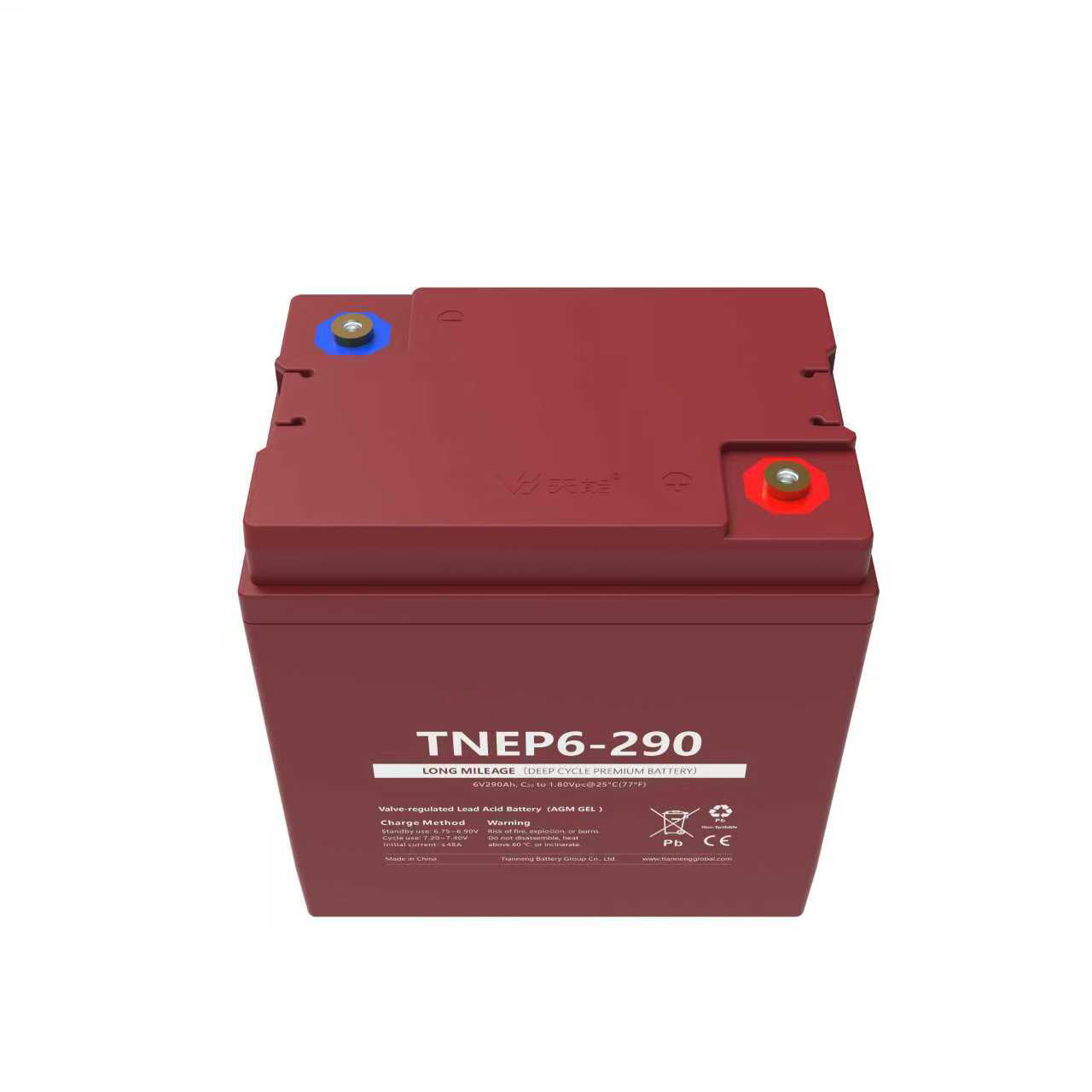 Высококачественная TNEP-290 6V290Ah гелевая свинцово-кислотная батарея, Заводские электрические инвалидные коляски, тележки для гольфа, лодки RVs
