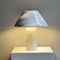 Luxe moderne marbre Base verre tactile contrôle bureau lampe de Table AC alimenté LED pour chambre chevet salon décor