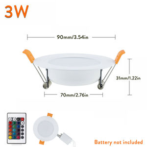 Đèn LED Âm Trần RGB 3W 5W 10W Có Thể Điều Chỉnh Độ Sáng + Remote 85-265V - Product Image 6