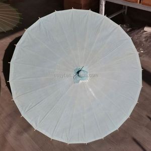 Parasol en papier de style féerique, couleur unie, avec baleines en bambou, diamètre 84 cm, pour mariage, décoration intérieure et logo personnalisé - Product Image 2