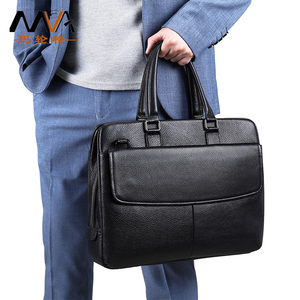 Sac rigide en cuir véritable pour hommes, mallette d'affaires, étui pour ordinateur de 15 pouces, tendance, haut de gamme, antibactérien, respirant - Product Image 2