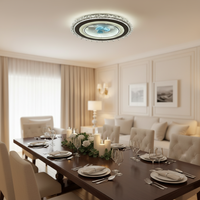 Plafonnier LED encastré en fer, design floral, luxe minimaliste, 500 mm, 3000K/4000K/6500K, pour salon, chambre, hôtels