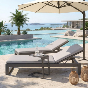 Tumbona de Exterior <span class=keywords><strong>con</strong></span> Estructura de Aluminio y Respaldo Ajustable para <span class=keywords><strong>Piscina</strong></span>, Playa, Hotel, Tumbona Moderna al por Mayor <span class=keywords><strong>con</strong></span> Cojín - Product Image 6