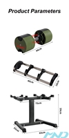 MND-WG431 Musculation Gym Fonte De Fer Haltérophilie Fitness 20kg 32kg Réglable Haltère Ensemble