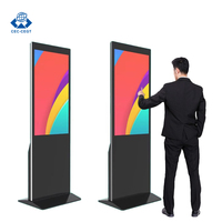Reproductor de Publicidad con Pantalla Táctil 4K de 43, 50, 55 y 65 Pulgadas, con Soporte de Pie, LCD con Animación para Pantalla Digital y Señalización