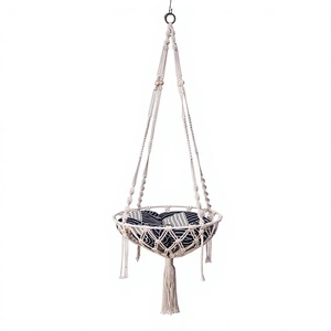 Hamac pour chaton tissé à la main, lit suspendu pour chat de style bohème, filet suspendu en <span class=keywords><strong>maille</strong></span> pour chat, sac balançoire pour animaux de compagnie - Product Image 2