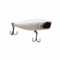 Leurre de pêche LUSHAZER Topwater Popper 40mm 4g, leurre dur flottant type crayon avec hameçons triples pour achigan, perche, truite, brochet
