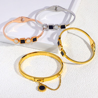 Pulseras de Moda para Mujer POWELL, Brazaletes de Acero Inoxidable, Joyería Geométrica Chapada en Oro, Plata y Oro Rosa, Resistente al Agua, Venta al Por Mayor