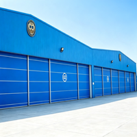 Grande porte souple flexible pour hangar, en tissu PVC, à empilage vertical, résistante au vent, pour hangar d'avions et chantier naval