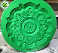 Moule décoratif en fibre de verre pour plâtre, pour intérieur, pour contours de plâtre, panneau central pour le plafond, 12 pièces
