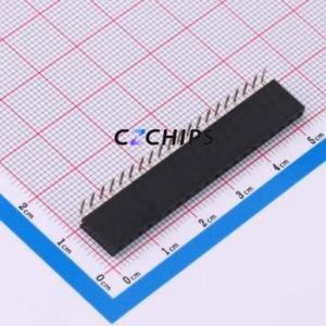 HC-PM254-8.5H-1x20PW Pin Socket Bent Lead Through Hole,P=2.54mm Connector 1x20P 2.54mm Square Hole Right Angle Insert - Product Image 1