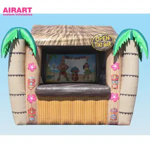 Tienda tiki de bar inflable, modelo de tienda de pub para playa, comercio costero, superventas