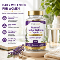 Capsules de bien-être à base de plantes pour femmes avec Gattilier, Cimicifuga, Magnésium, Vitamine B6 – Complément alimentaire OEM ODM Marque Privée