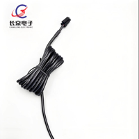 Kabel Harness Konektor SM Male 2 Pin, Kabel Ekstensi Daya LED 2 Inti Merah Hitam dengan Ujung Berlapis Timah