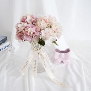 Высокое качество шелковая Гортензия цветы Гортензия искусственная Цветочная композиция для свадебного домашнего украшения - Product Image 1