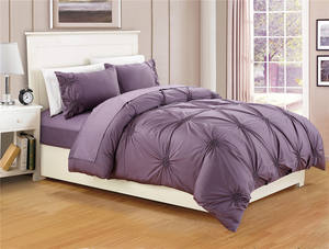 Set Sprei Modern dengan Teknik Tenun Serat Poliester 100% Pola Pewarnaan Benang - Product Image 3