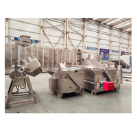 Ligne de friture industrielle de traitement de fèves croquantes par lots ligne de production automatique d'arachide enrobée de noix de cajou et de noisette