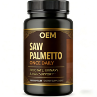 Complément de Palmier Nain (Saw Palmetto) Marque Blanche OEM - Soutien à la Santé de la Prostate, Bloqueur de DHT et Prévention de la Chute de Cheveux, Sans Gluten, Sans OGM