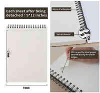 Art Supply 9 "X 12" Top Spiral Bound Sketch Book Pad Artist Sketching Drawing Pad Sans acide pour crayons de couleur graphite