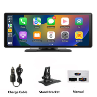 Écran Portable Carplay de 10,26 Pouces pour Voiture, Apple CarPlay Android Auto Universel, Autoradio avec GPS, BT, WIFI et FM