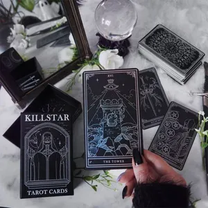 Bộ Bài Tarot Oracle Thẻ Thần Tiên Gypsy Thẻ Bài Tarot Giấy Cạnh Mạ Vàng Oracle Lá Bạc Tùy Chỉnh Kèm Sách