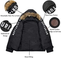 Parka en duvet de canard pour homme, doudoune d'hiver chaude et lourde, imperméable, manteau en fausse fourrure